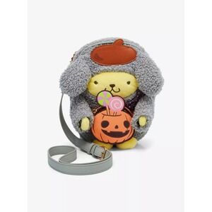 Sanrio Pompompurin‎ Halloween Plush Pumpkin Crossbody Bag Exclusive
